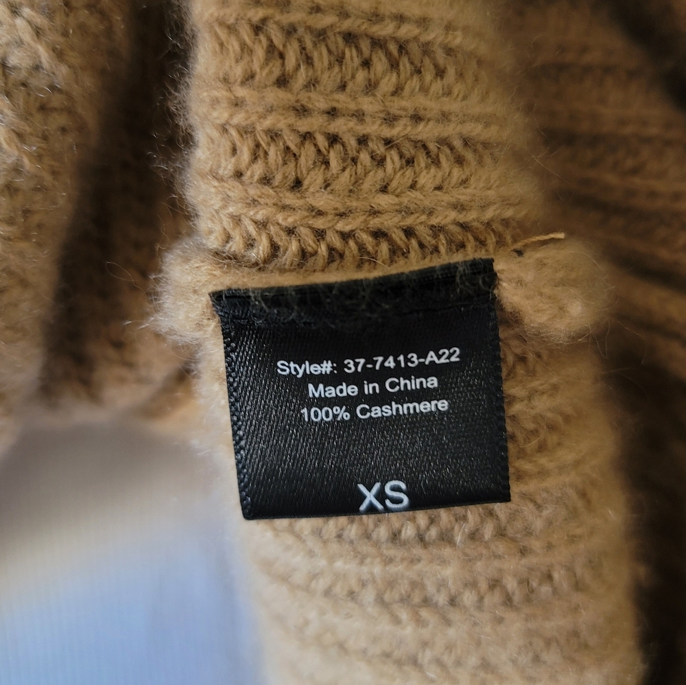 Jenni Kayne Boxy Half Zip Cashmere Sweater XS Undyed Stone $495 - Picture 8 of 9